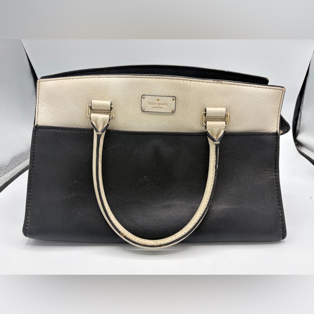 Kate Spade Two-Tone Black and Cream Satchel